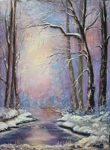 Tél 70x50, pasztell